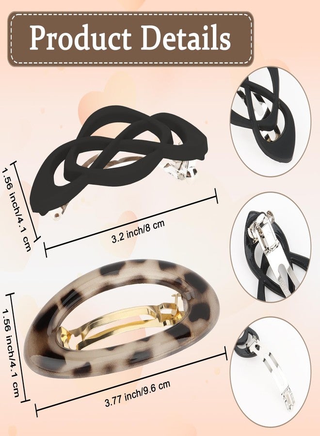 Amariver 5Pcs Hair Barrettes for Women French Barrette Clip for Thick Thin Long Short Hair Fashion Accessories for Women Girls 2Styles - Image 2